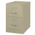 Hirsh Industries 14418 Putty Two-Drawer Vertical Legal File Cabinet - 18'' x 26 1/2'' x 28 3/8'' 42014418